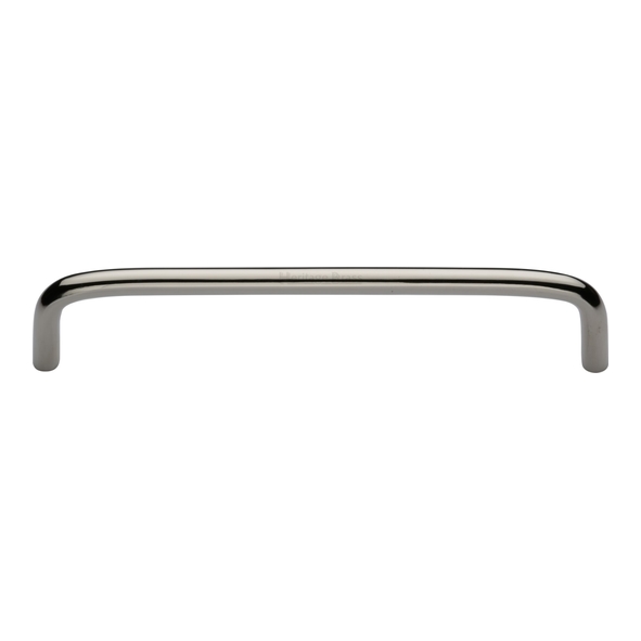C2155 160-PNF • 160 x 168 x 32mm • Polished Nickel • Heritage Brass D-Pattern 08mm Ø Cabinet Pull Handle